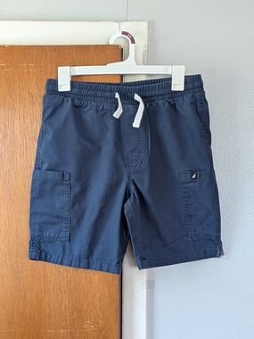 Nautica Kids Navy Cargo Drawstring Shorts with Side Pockets Size L (14/16)